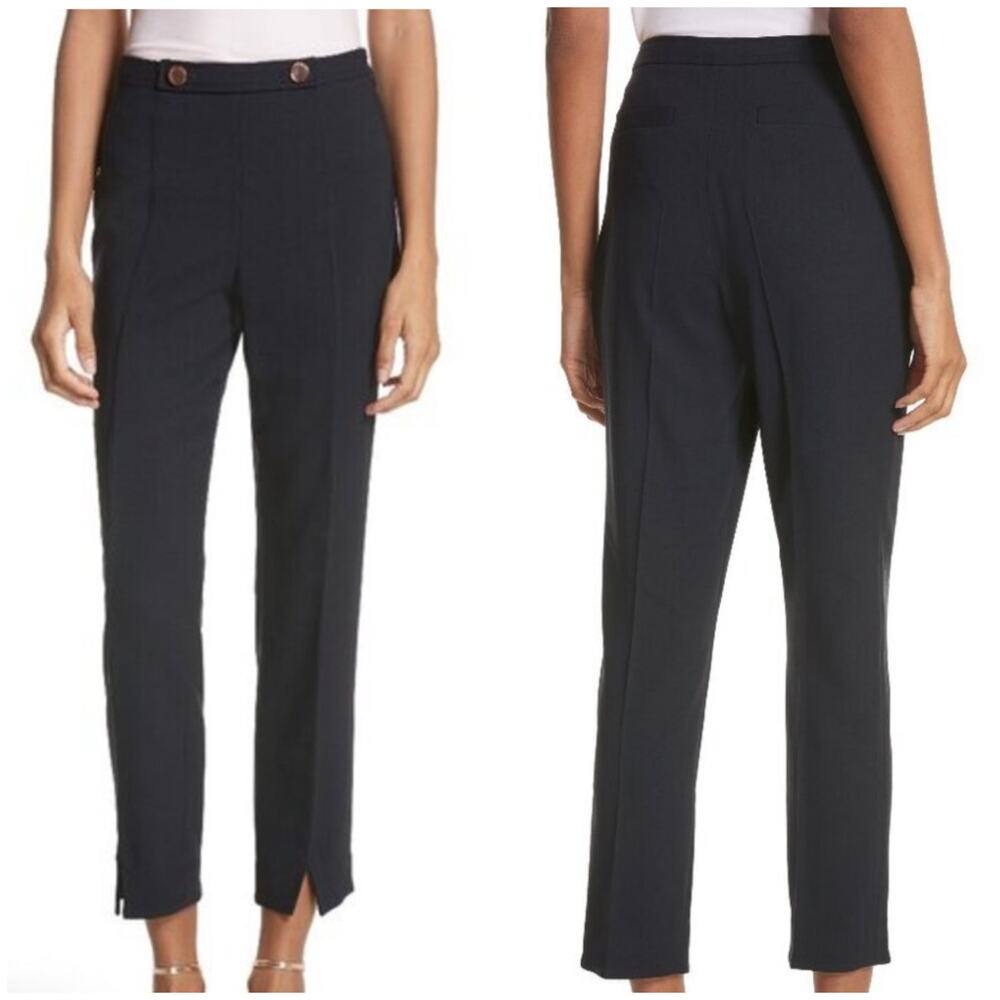 Ted Baker NWT Ted Working Title Front Slit Skinny Trousers Navy Size 1 (US 4)